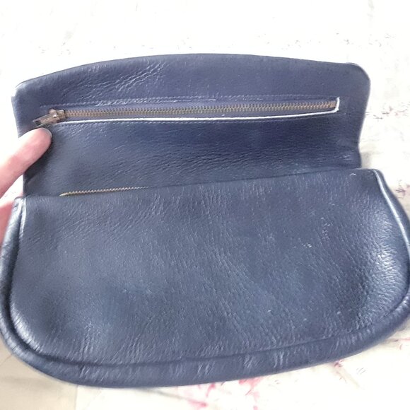 Vintage Leather Pouch Pochette Artisan Handmade - Picture 8 of 11